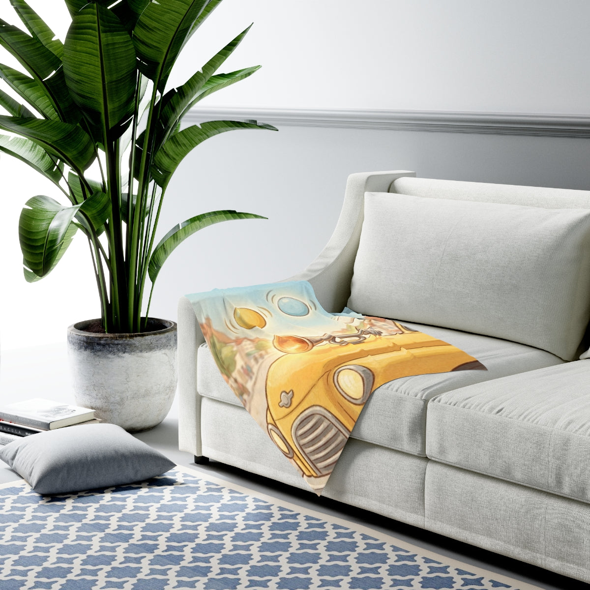 Baby Swaddle Blanket - Storybook Town | Echovira Gallery