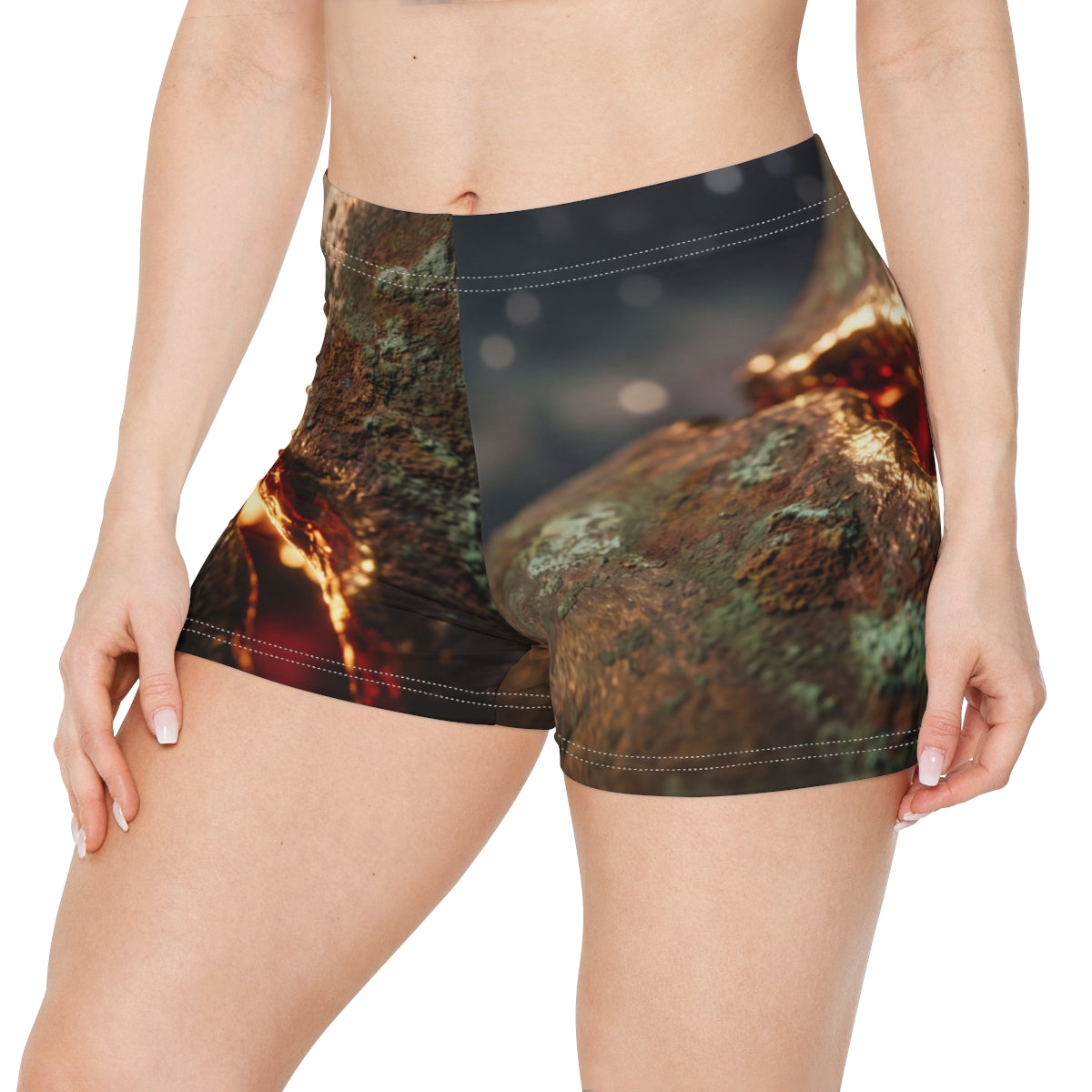 Women's Shorts - Molten Bronze Rift | Echovira Gallery