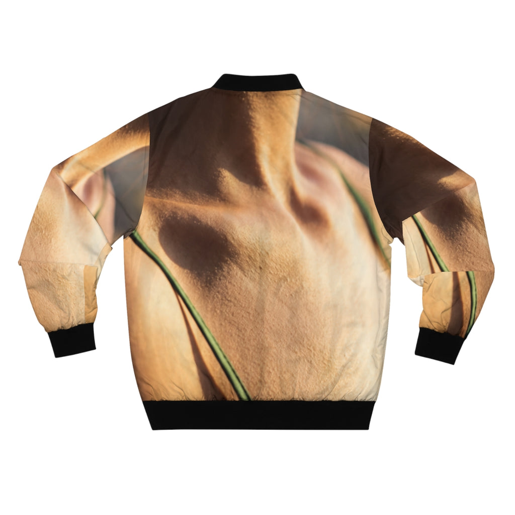 Men's Bomber Jacket - Golden Hour - Emerald Sunset Chic |...