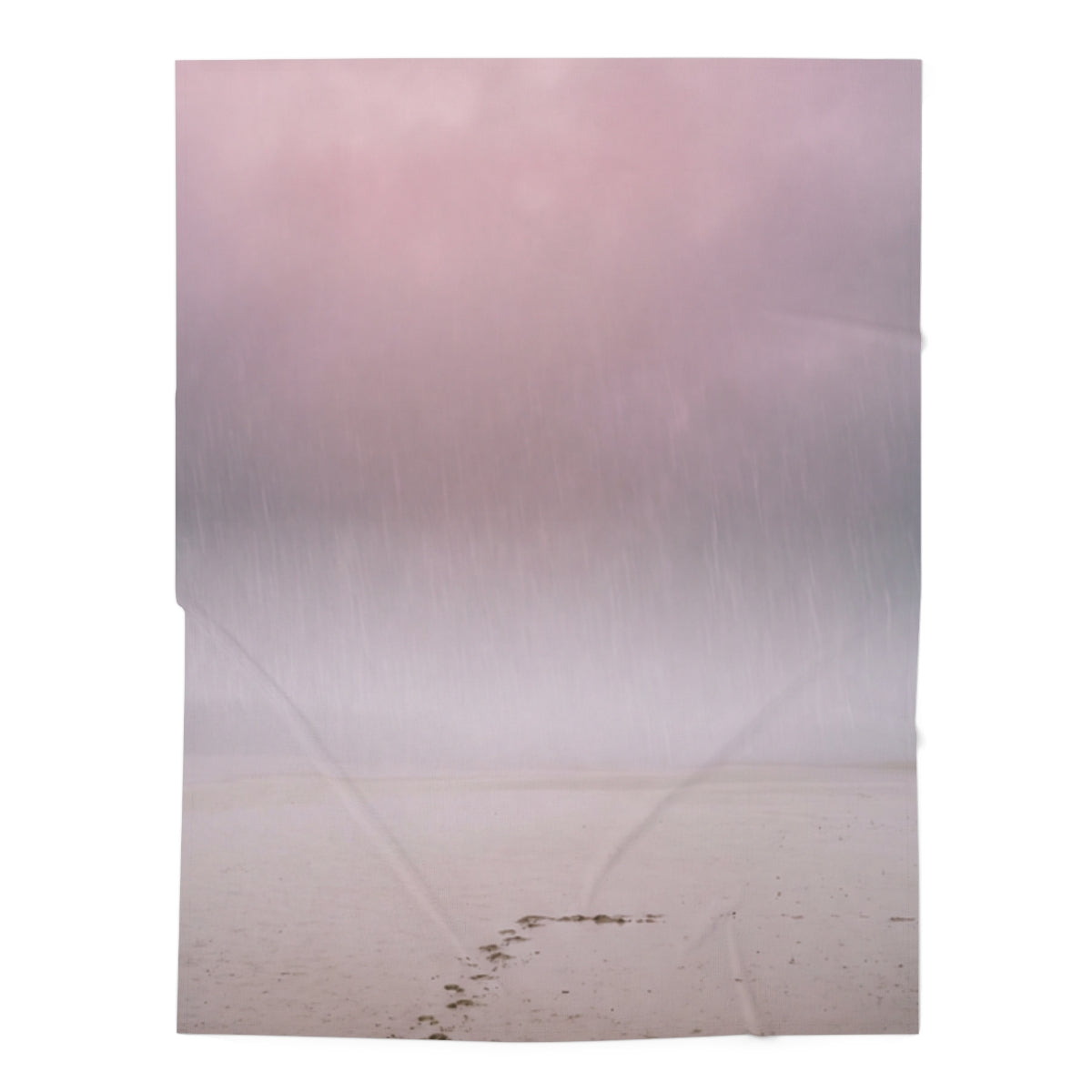 Shoreline Rain Footprints Baby Swaddle Blanket
