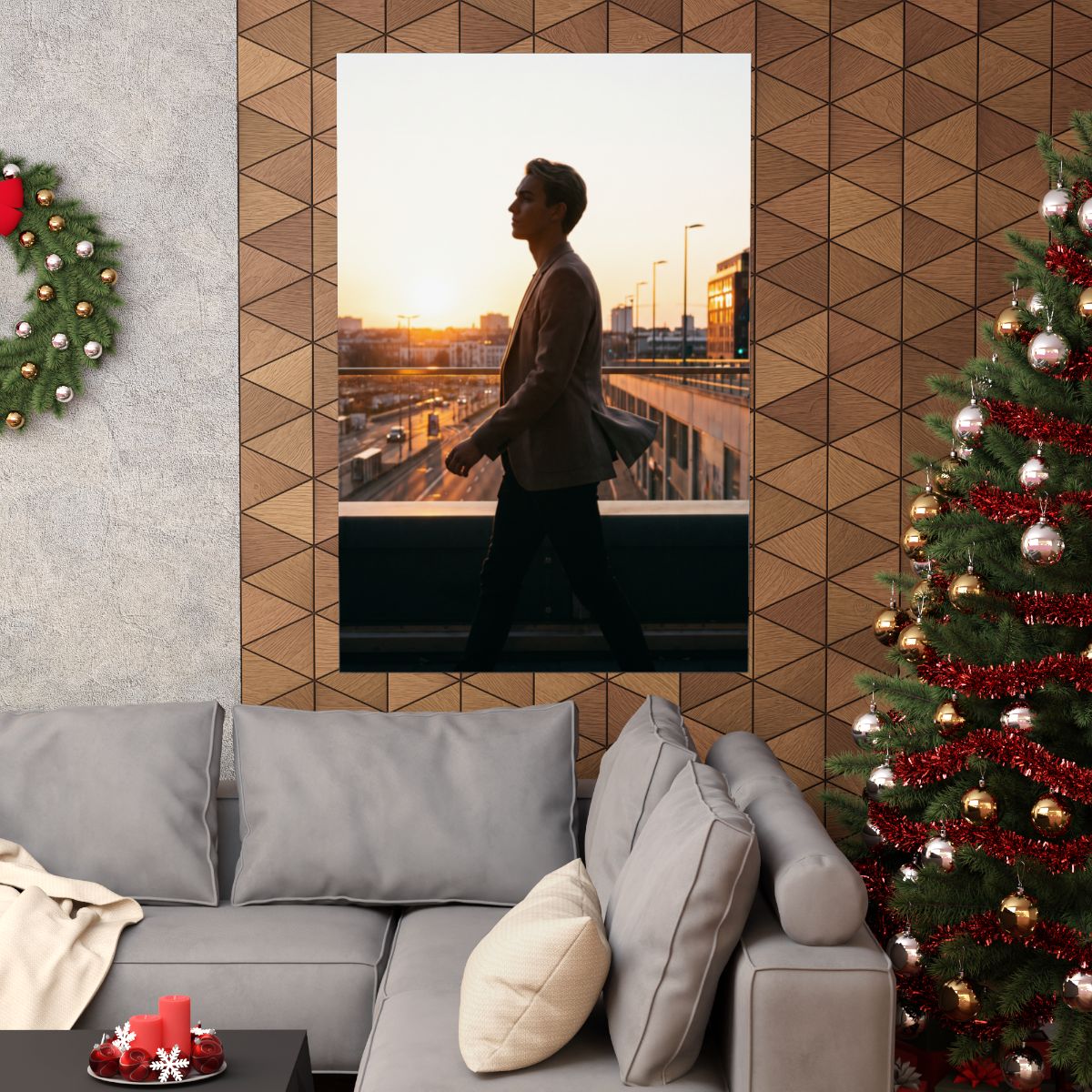 Matte Vertical Poster - Golden Hour Walk (8×10 & 36×54) |...