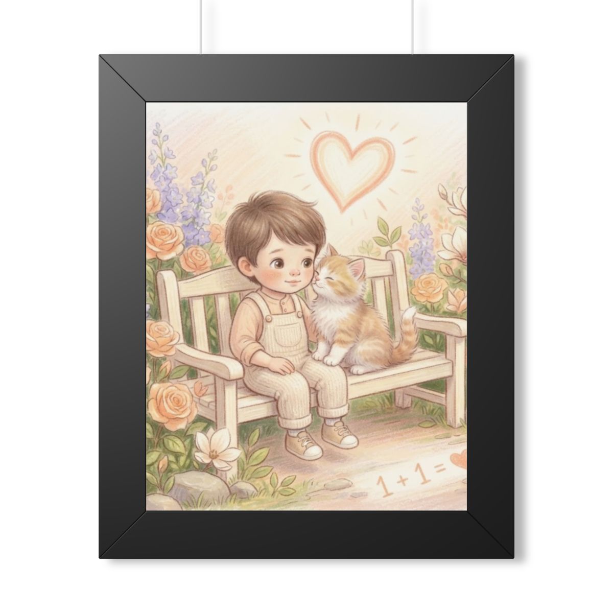 Framed Vertical Poster - Tender Garden Friendship Storybook...