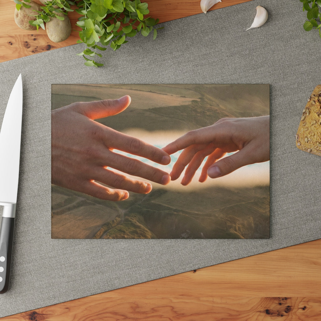 Glass Cutting Board - The Infinite Touch | Ethereal Coastal...