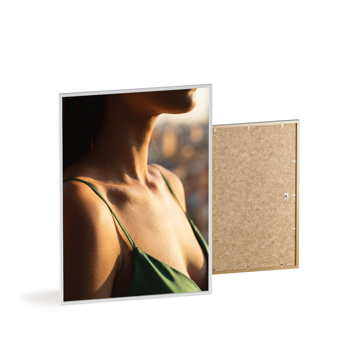 Poster with Wooden Frame - Sunlit Portrait