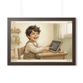 Framed Horizontal Poster - Little Scholar — Walnut (14×11......