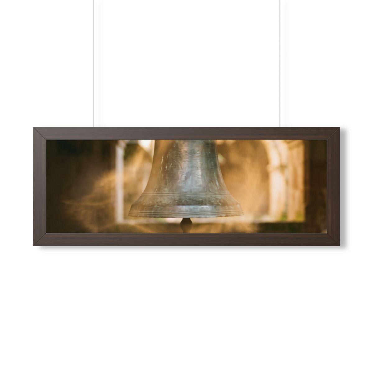 Framed Horizontal Poster - Cloister Bell — Walnut (14×11......