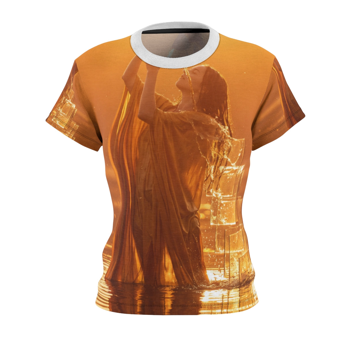 Women's Cut & Sew Tee Golden Water Ritual