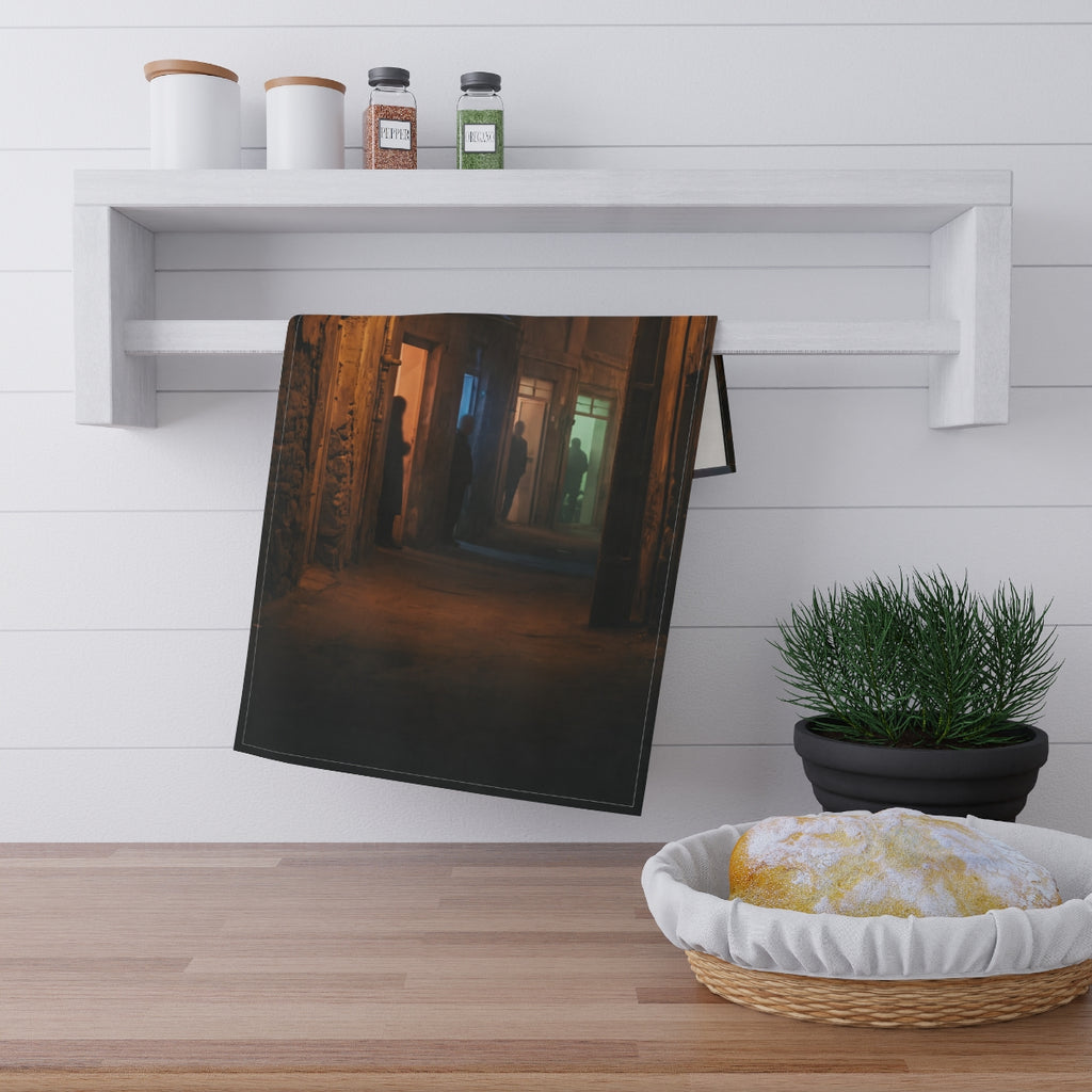 Tea Towels - Shadowed Alleyway Mystery Art Print | Echovira...