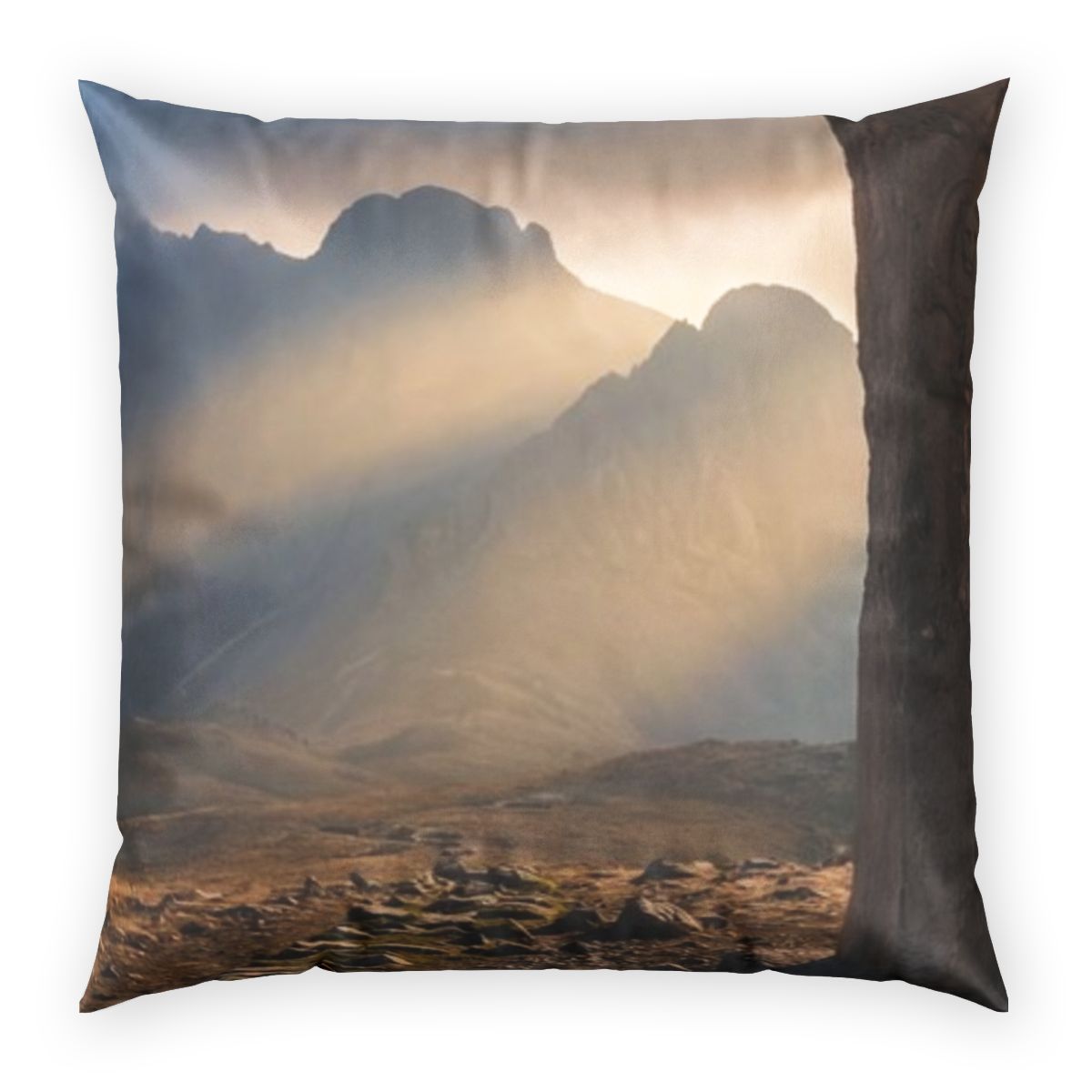 Poly Velvet Pillow - Mystic Monolith Ancient Persian... |...