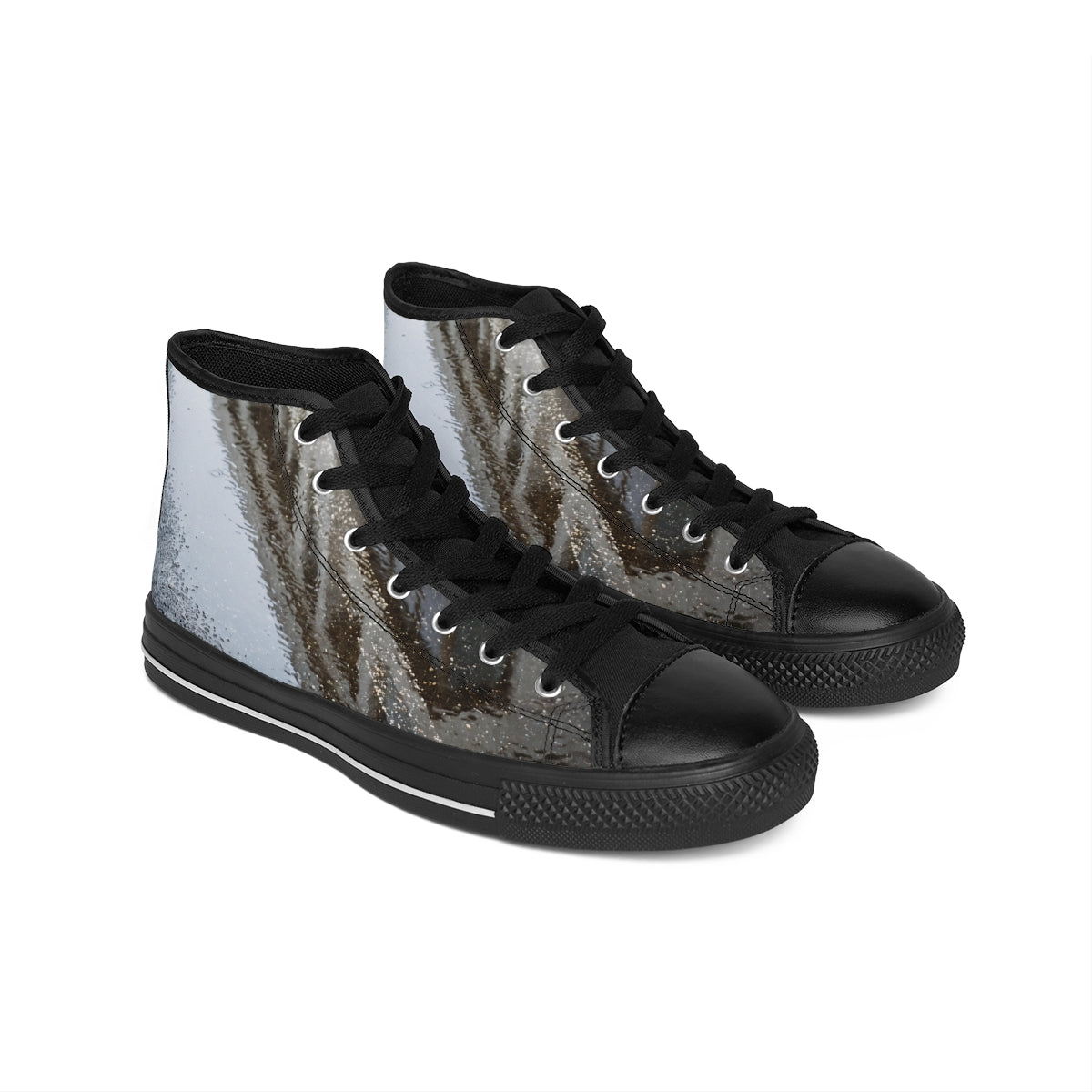 Women's Classic Sneakers with Urban Puddle Art