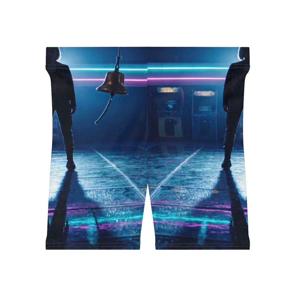 Women's Biker Shorts - Neon Arcade | Echovira Gallery