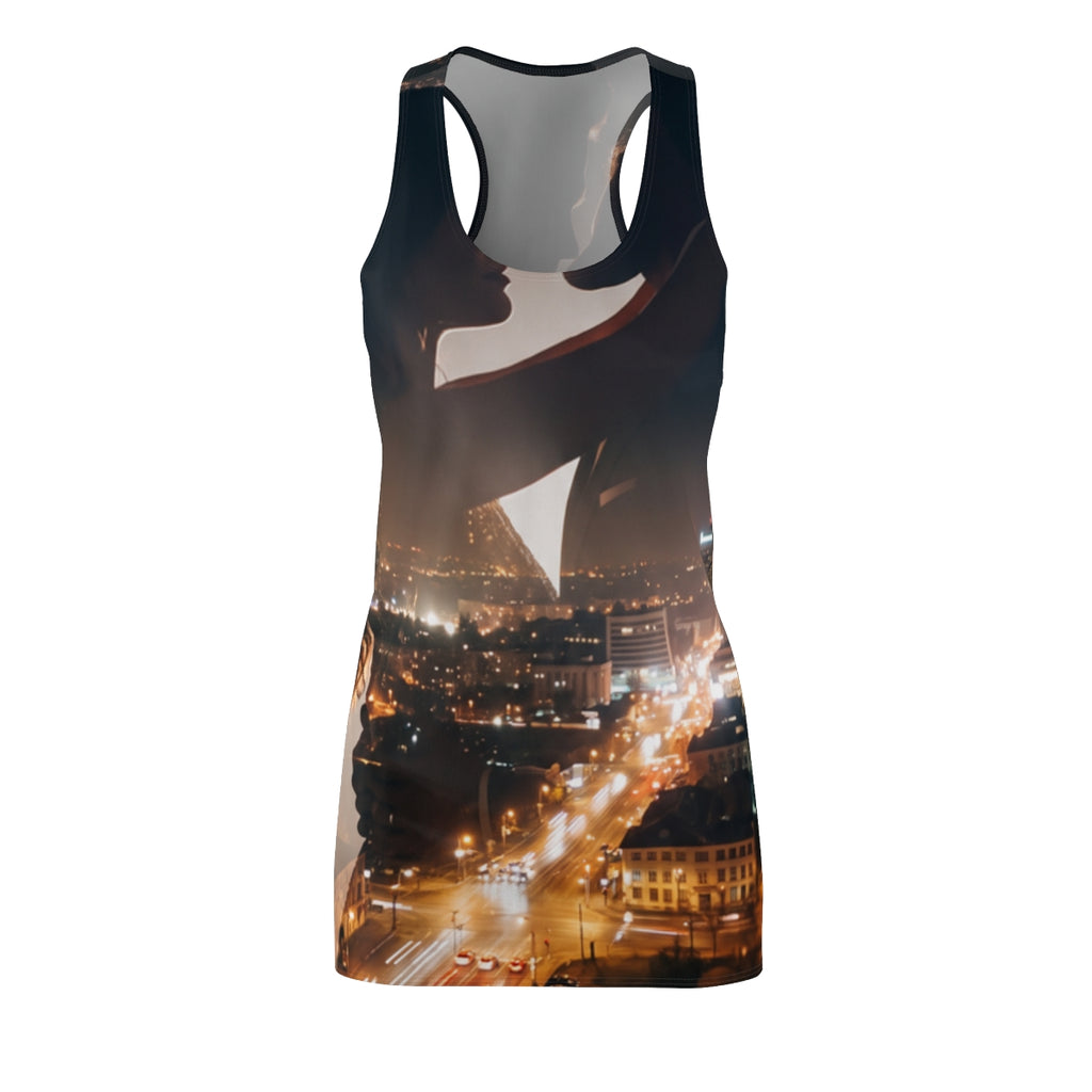 Women's Cut & Sew Racerback Dress - Midnight City Romance |...