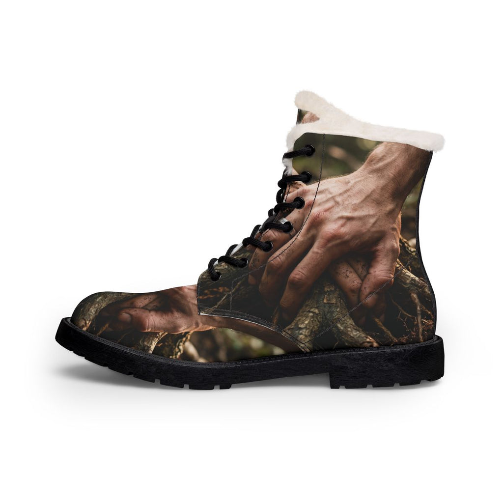 Women's Fur and Leather Boots Earth Roots