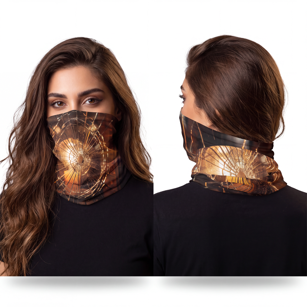 Lightweight Neck Gaiter - Fractured Glow Guard | Echovira...
