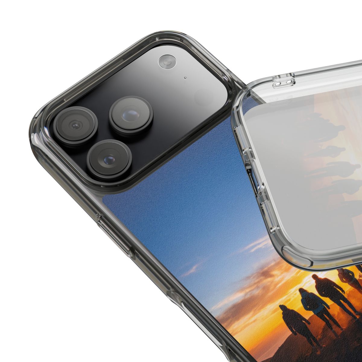 Clear Impact-Resistant Case - Sunset Peaks