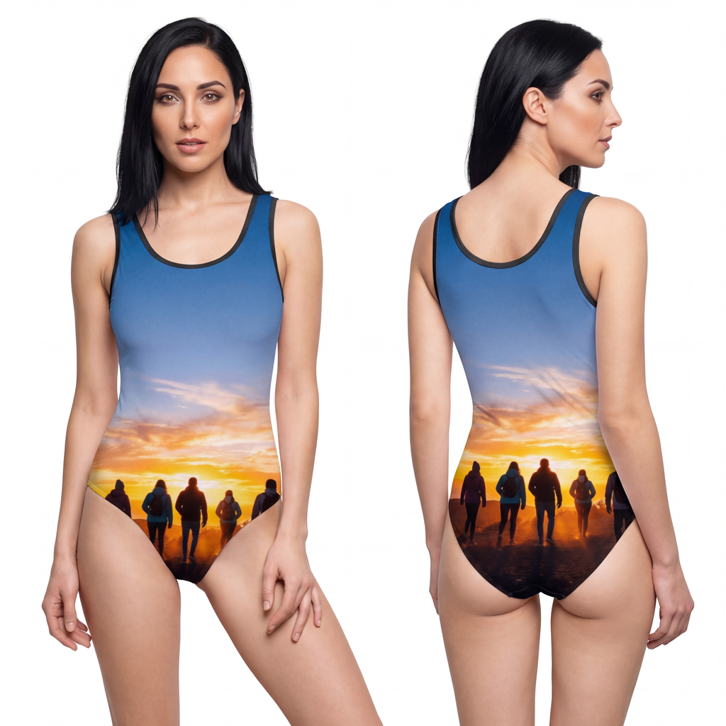 Women's Classic One-Piece Swimsuit - Sunset | Echovira...