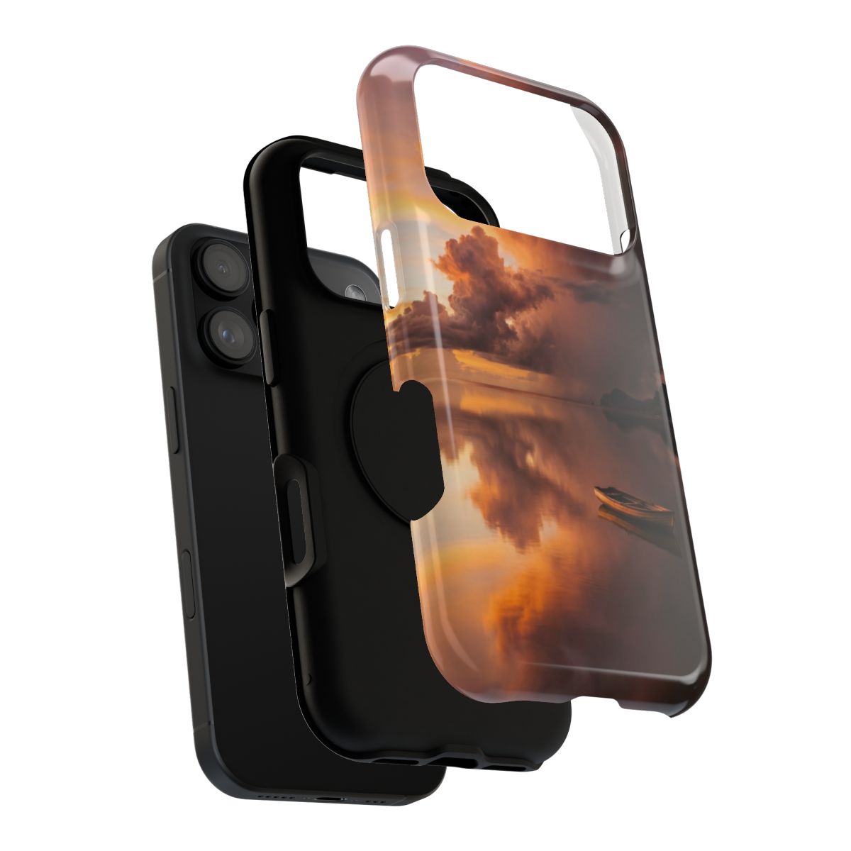 Impact-Resistant Apple iPhone Cases - Serene Tempest Sunset Lake | iPhone 17 Pro Max, 17 Pro, 17 Air & More