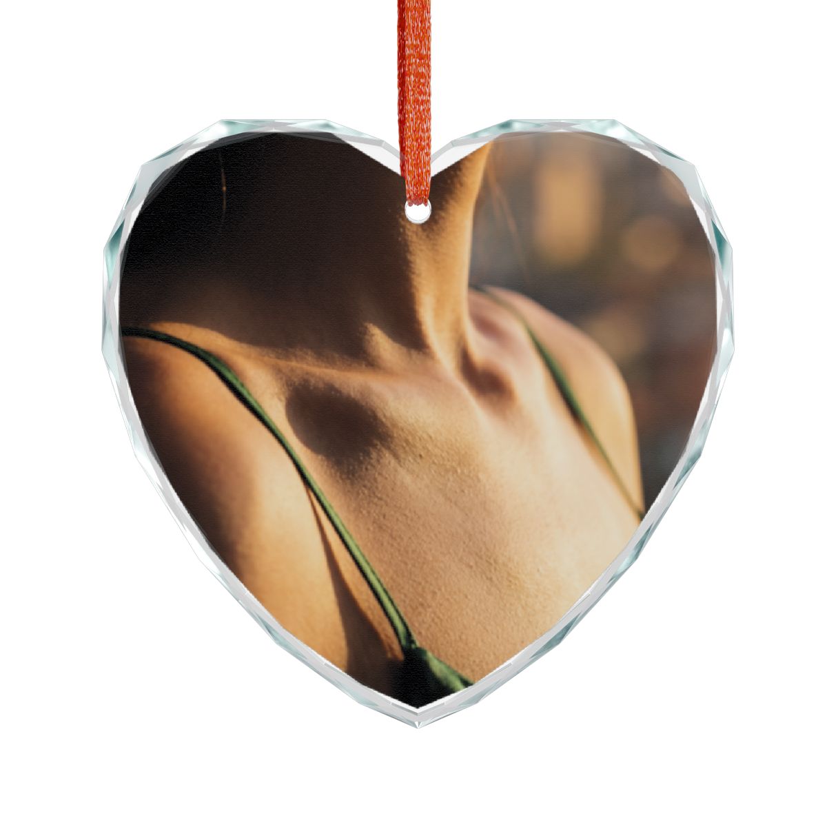 Crystal Glass Ornament - Golden Hour Glow