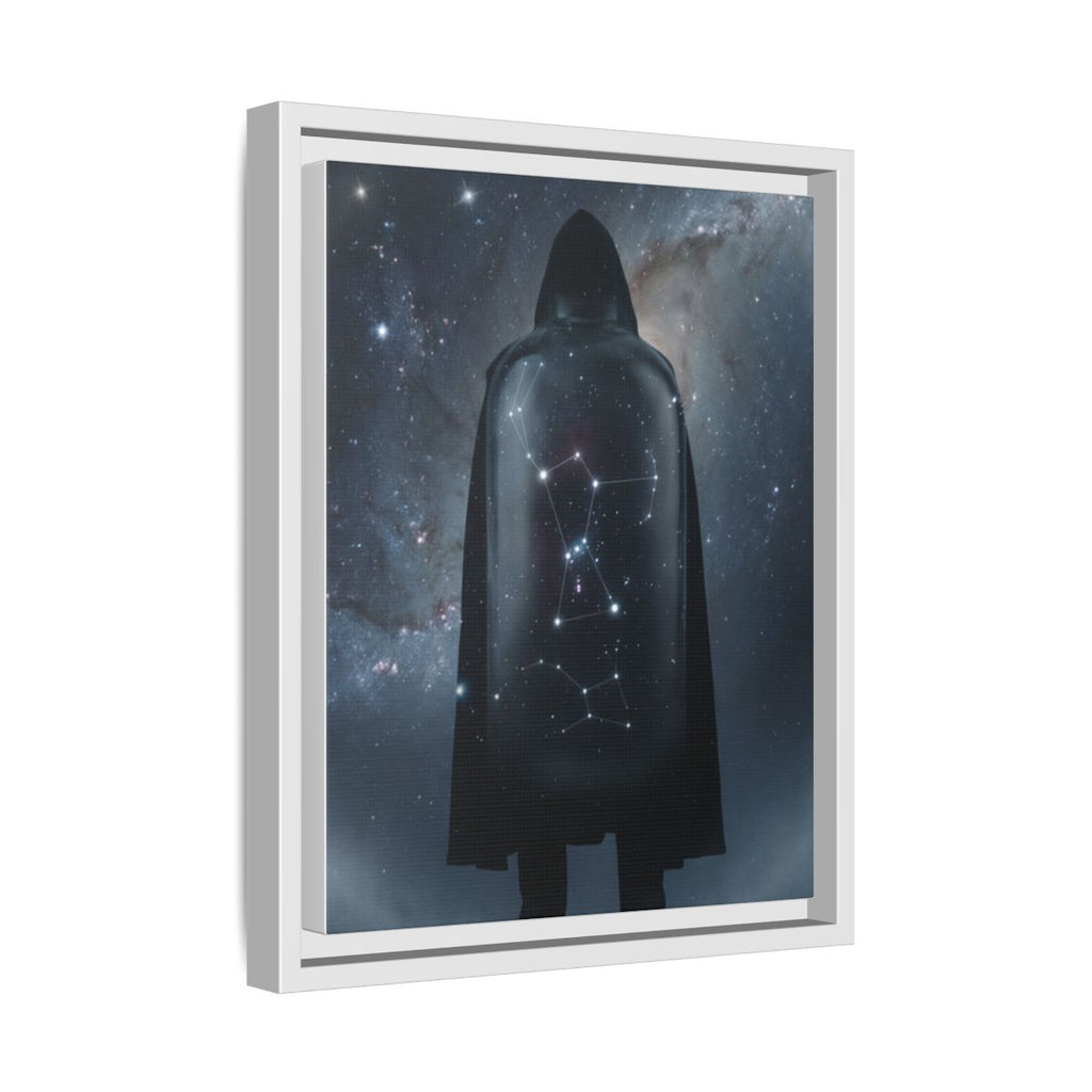 Framed Matte Canvas - Cosmic Sentinel — White / 1.25" (8×10, 9×12, 11×14, 12×16, 10×20, 12×18, 16×20, 16×24, 18×24, 12×36, 20×24, 16×32, 20×30, 24×30, 24×32, 16×48, 24×36, 24×48, 30×40, 20×60, 32×48, 30×60 & 40×60)