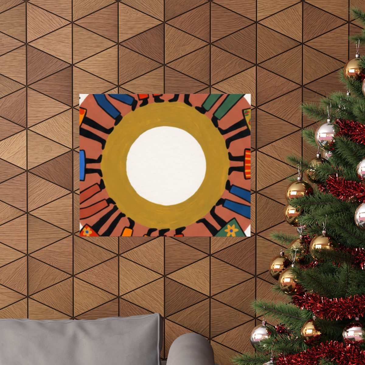 Matte Horizontal Poster - Unity Mandala Folk Art (10×8 &......