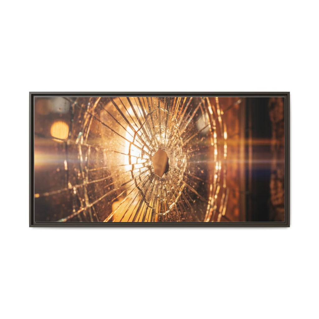 Framed Matte Canvas - Shattered Glass