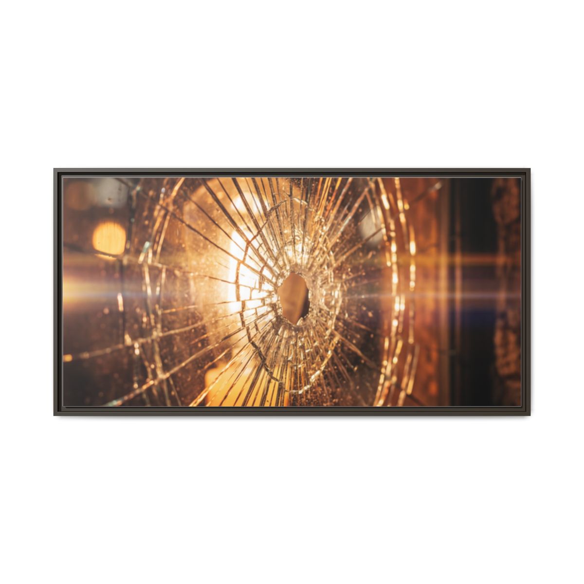 Framed Matte Canvas - Shattered Glass