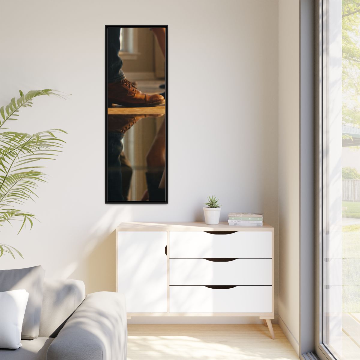 Matte Canvas, Framed - Golden Hour Reflections Cinematic Art...