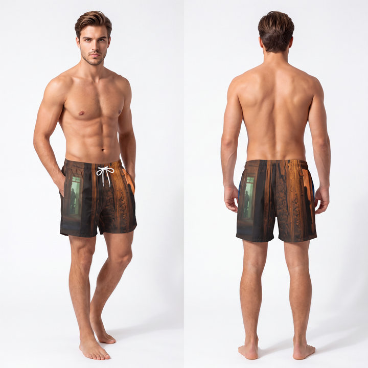 Swim Trunks - Shadowed Alleyway Mystery Art Print