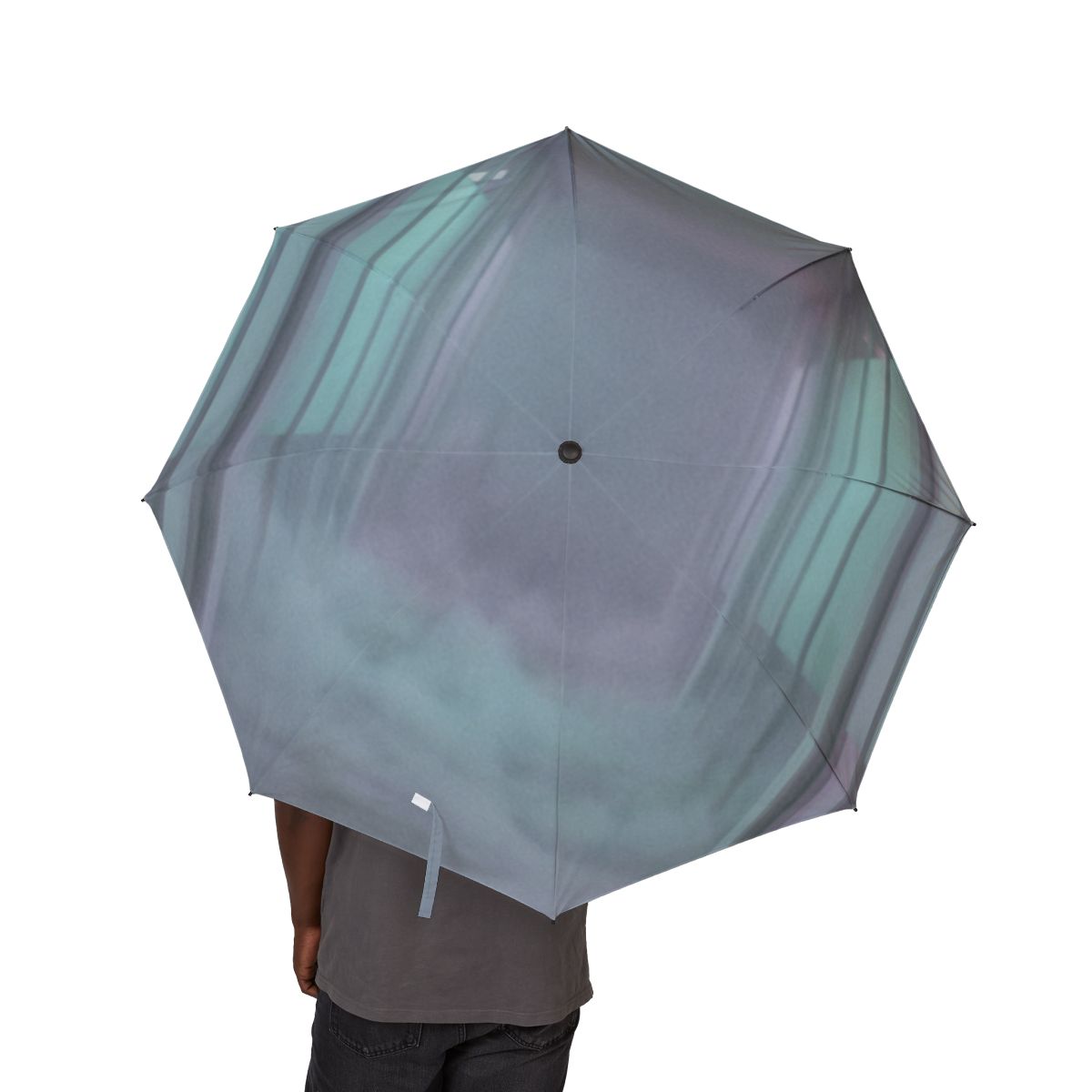 Semi-Automatic Foldable Umbrella - Liminal Corridor Fog Art...