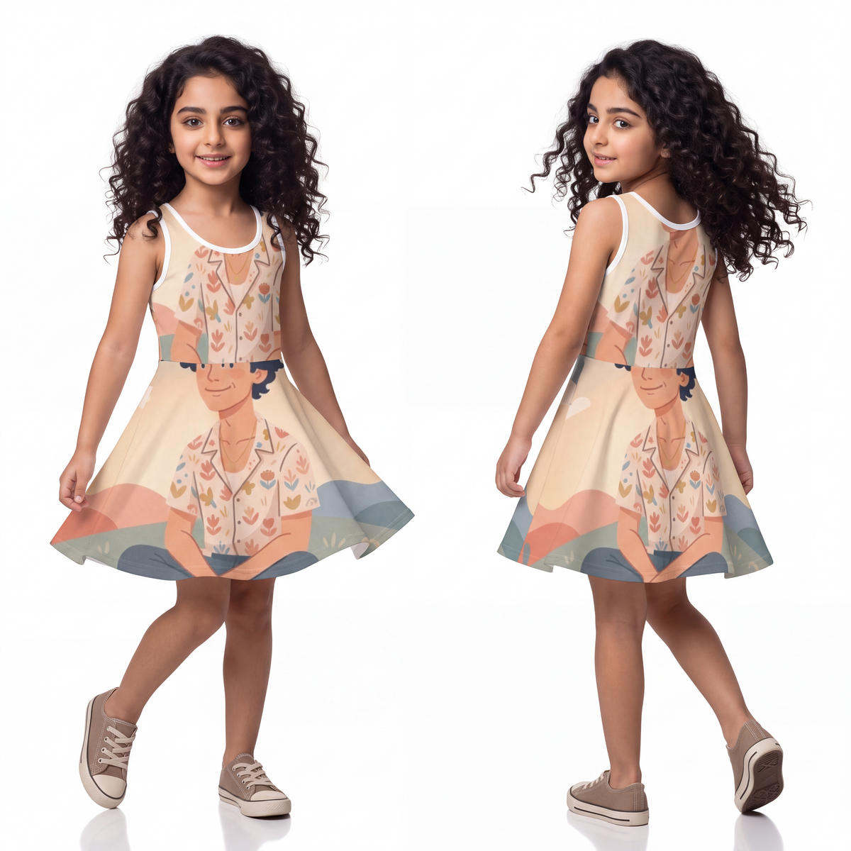 Girls' Sleeveless Sundress - Rainbow Dream | Echovira...