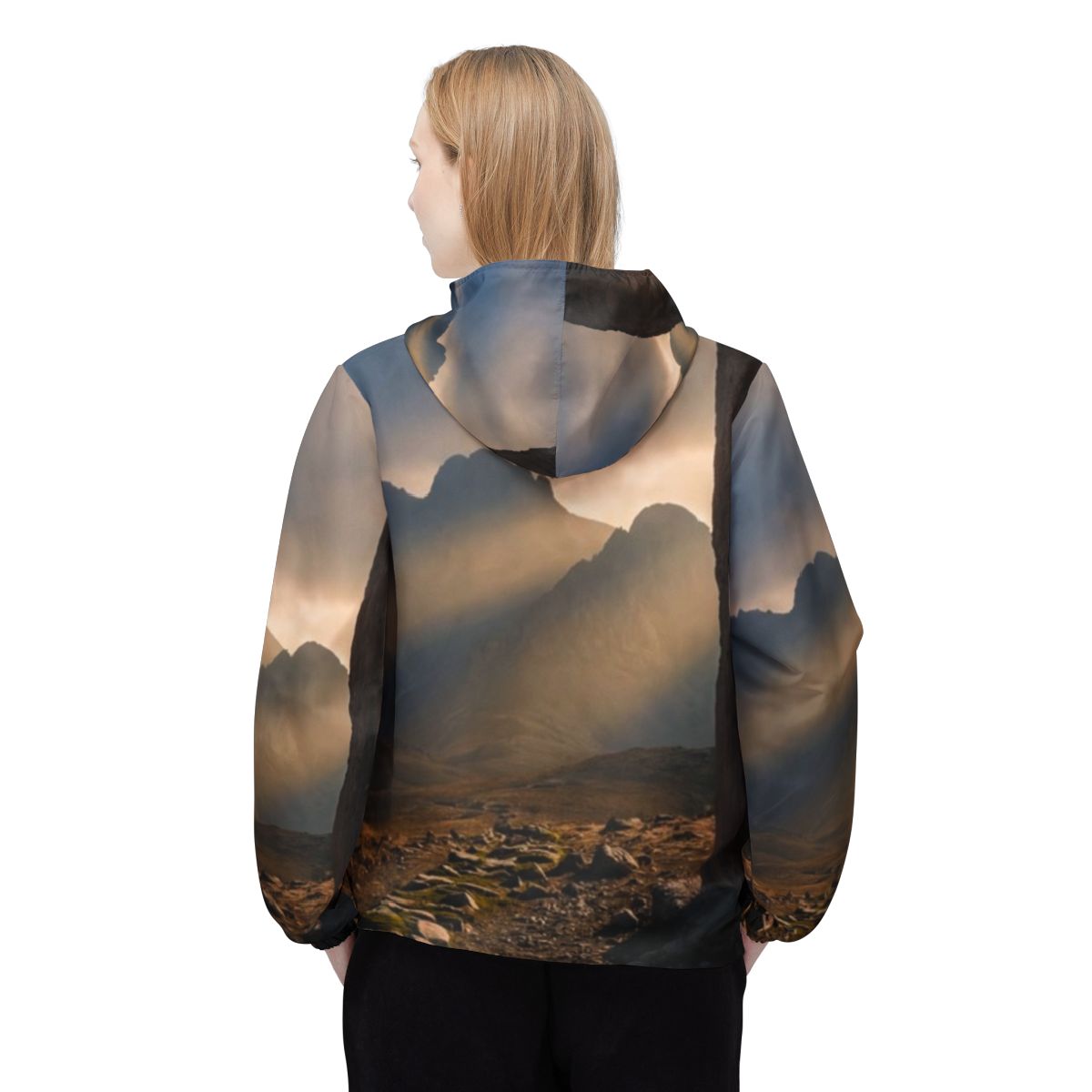 Unisex Windbreaker Jacket - Mystic Monolith Ancient Persian...