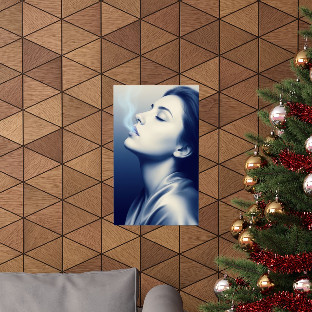 Matte Vertical Poster - Ethereal Blue Somnium Portrait (8×10...