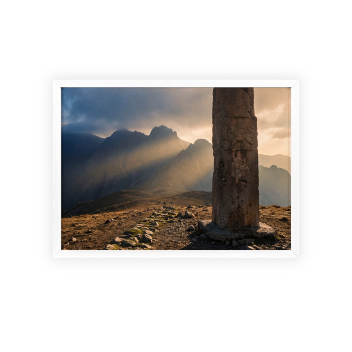 Wooden Framed Poster - Mystic Peak