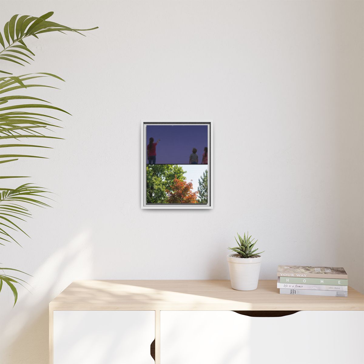 Matte Canvas, Framed - Stardust & Forest Discovery — White /...