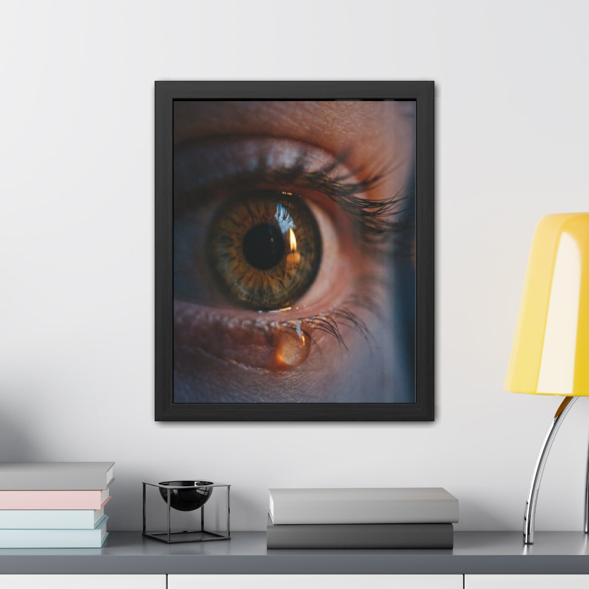 Framed Posters - Amber Iris Reflection Fine Art Print —... |...