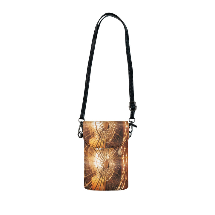 Small Cell Phone Wallet - Shattered Amber Light