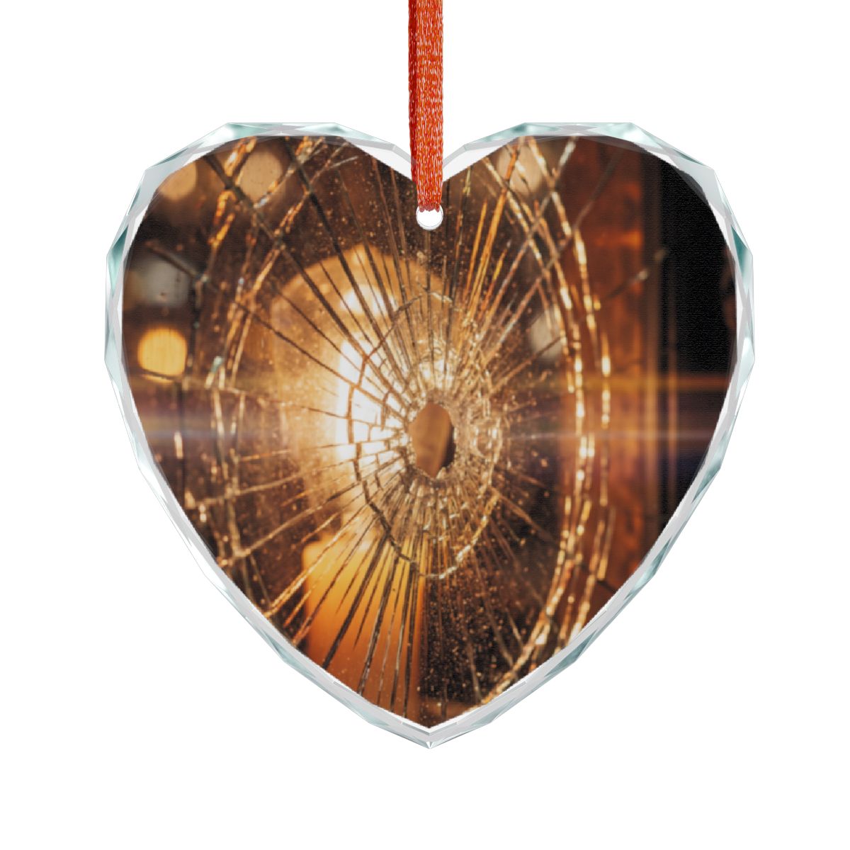Crystal Glass Ornament - Shattered Light Moody Glass Art |...