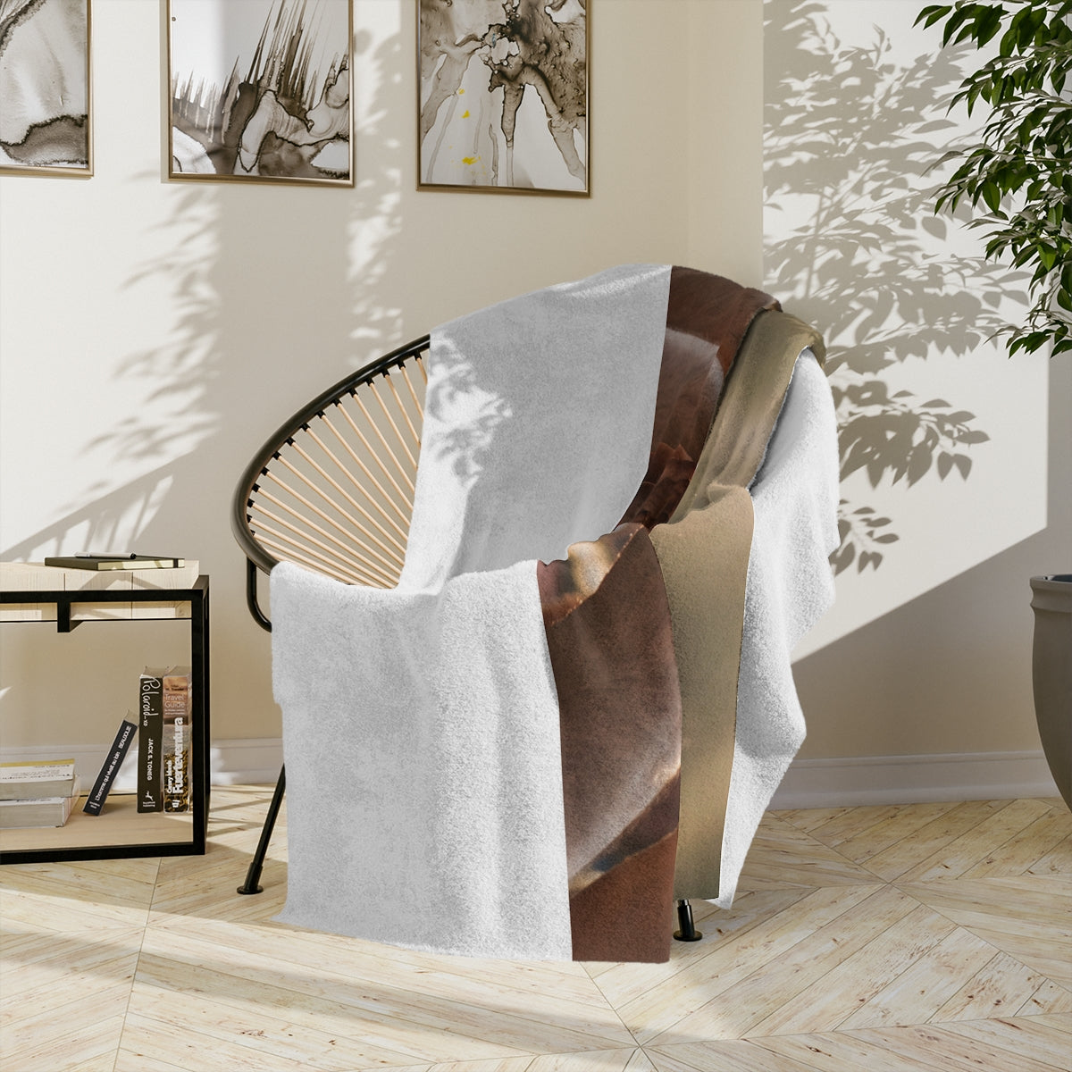 Velveteen Microfiber Blanket - Golden Rays of Unity Wall Art...