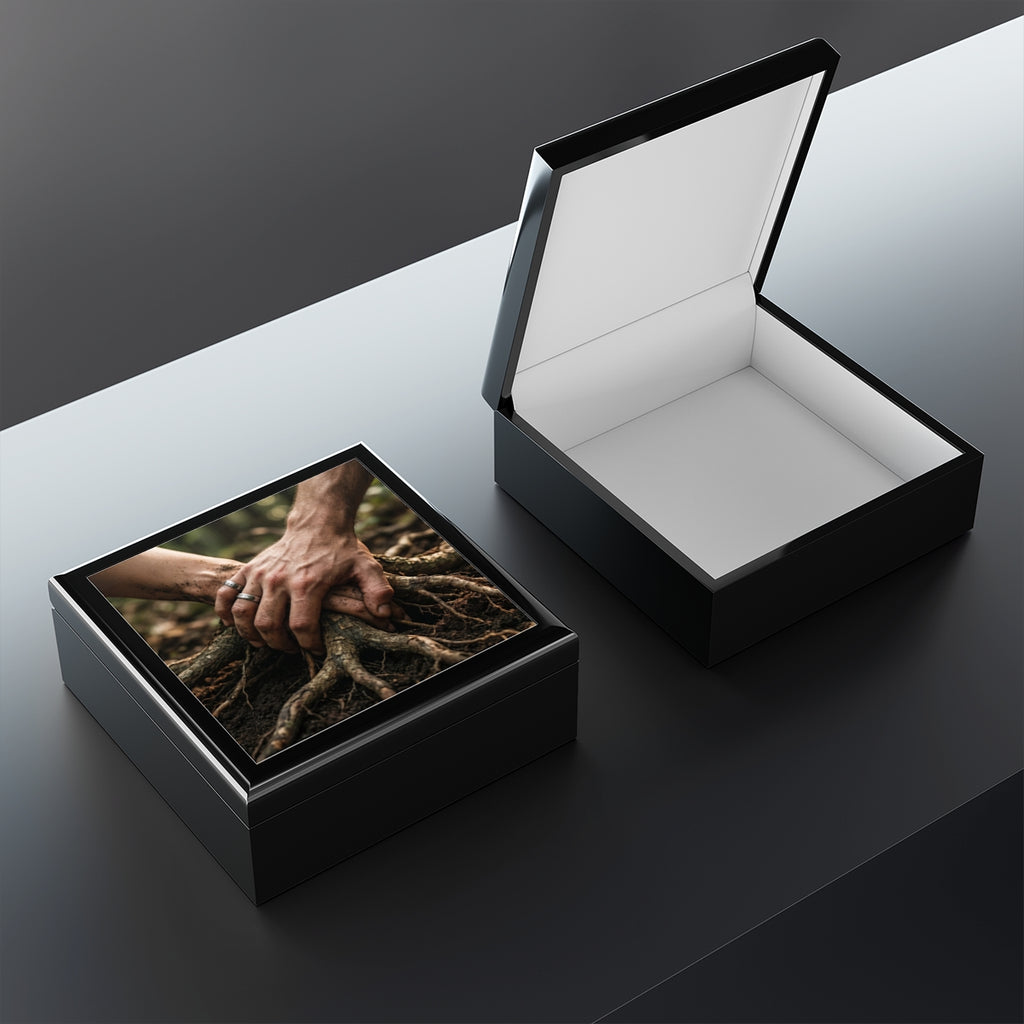Jewelry Box with Forest Roots Artwork