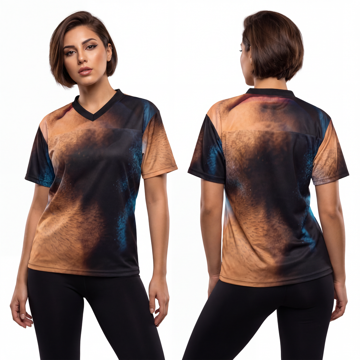 Unisex Football Jersey - Neon Horizon Portrait | Echovira...