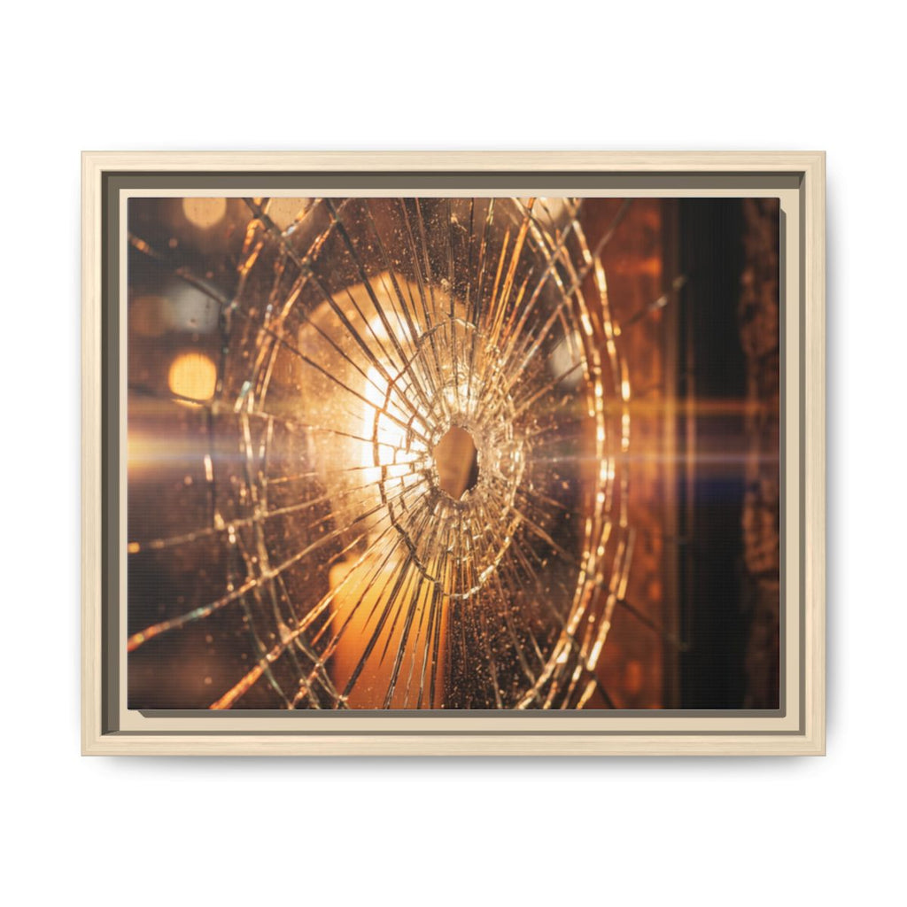 Framed Matte Canvas - Shattered Glass