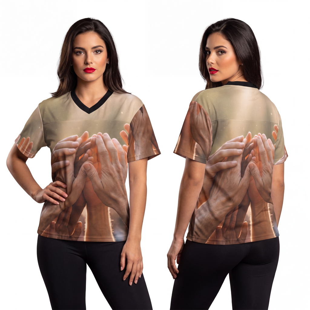 Unisex Football Jersey - Golden Rays of Unity Wall Art |...