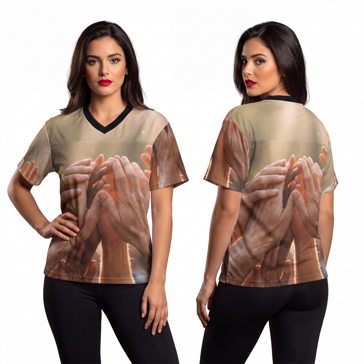 Unisex Football Jersey - Golden Rays of Unity Wall Art |...