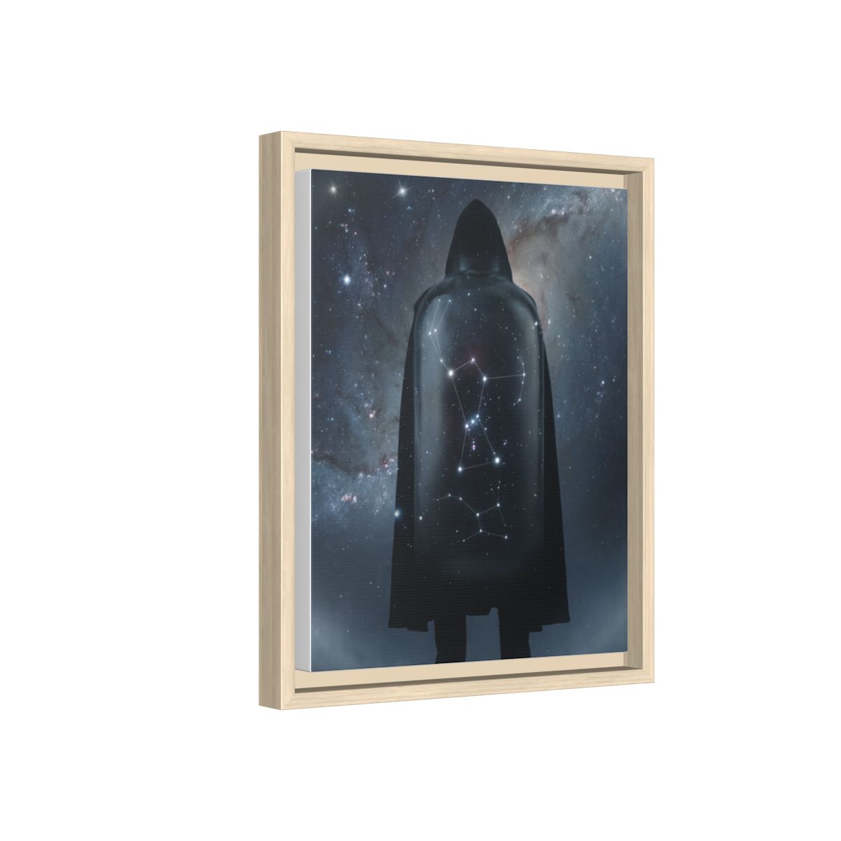 Framed Matte Canvas - Cosmic Sentinel — Natural / 1.25" (8×10, 9×12, 11×14, 12×16, 10×20, 12×18, 16×20, 16×24, 12×36, 18×24, 20×24, 16×32, 20×30, 24×30, 16×48, 24×32, 24×36, 24×48, 20×60, 30×40, 32×48, 30×60 & 40×60)
