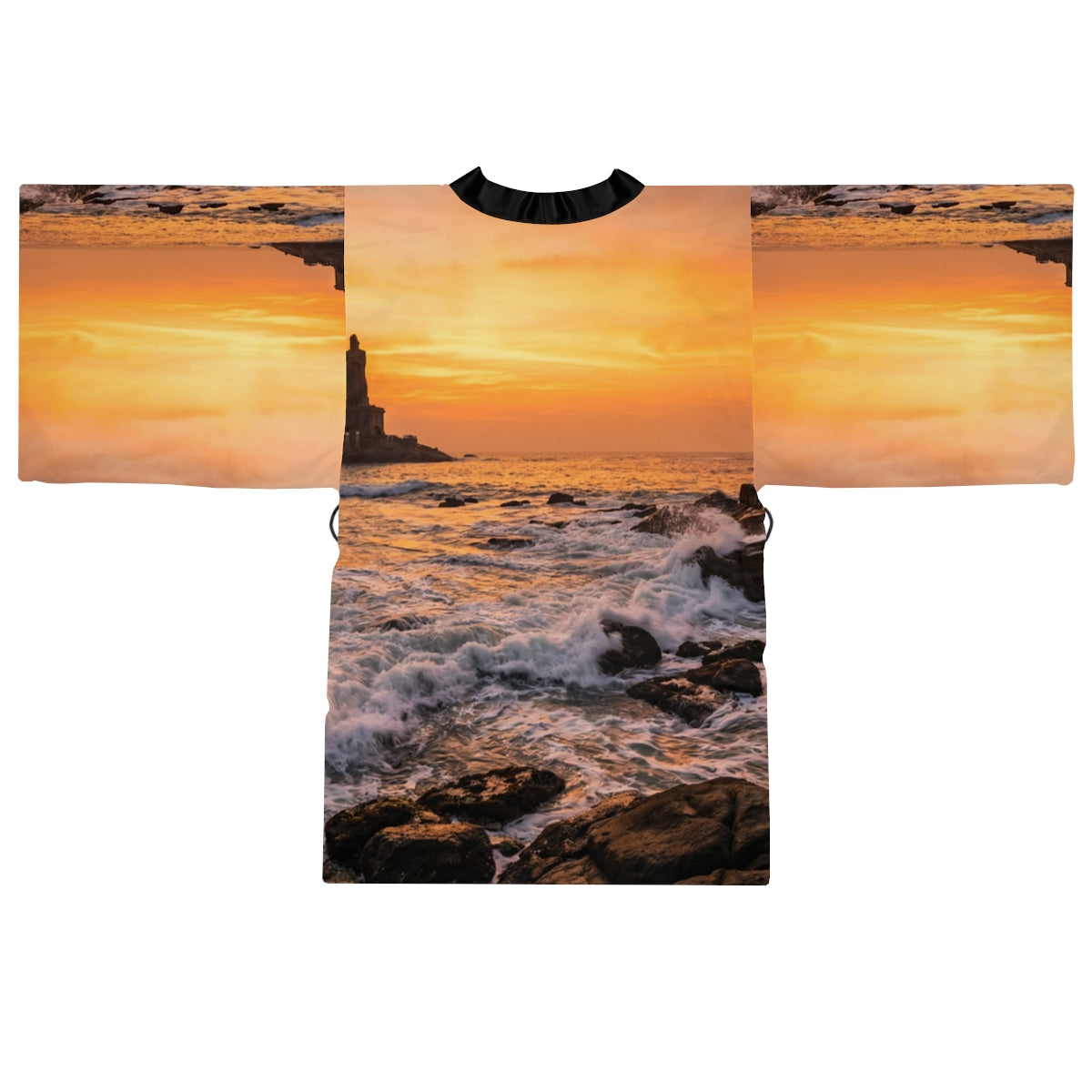 Long Sleeve Kimono Robe - Coastal Sunset