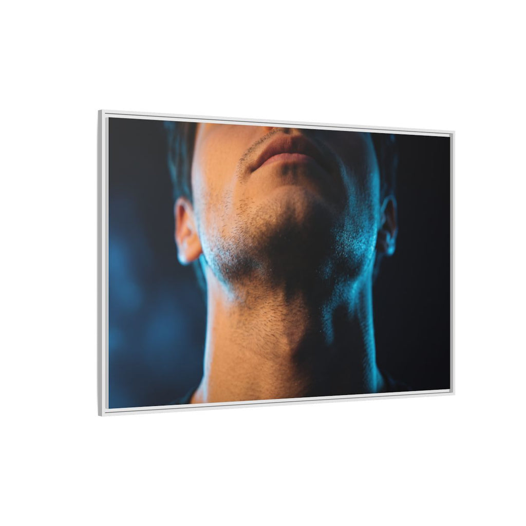 Framed Matte Canvas - Neon Pulse Core — White / 1.25"