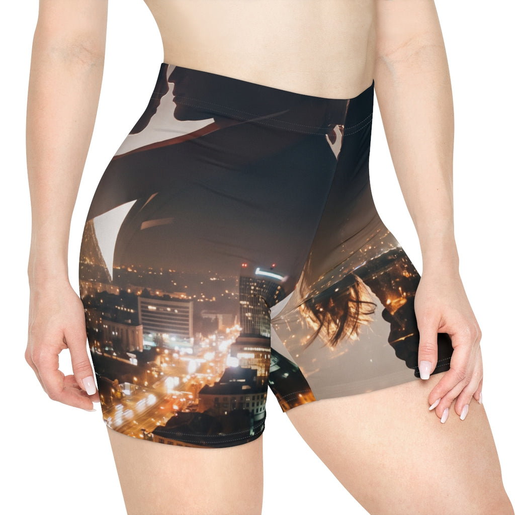 Women's Biker Shorts - Midnight City lights | Echovira...