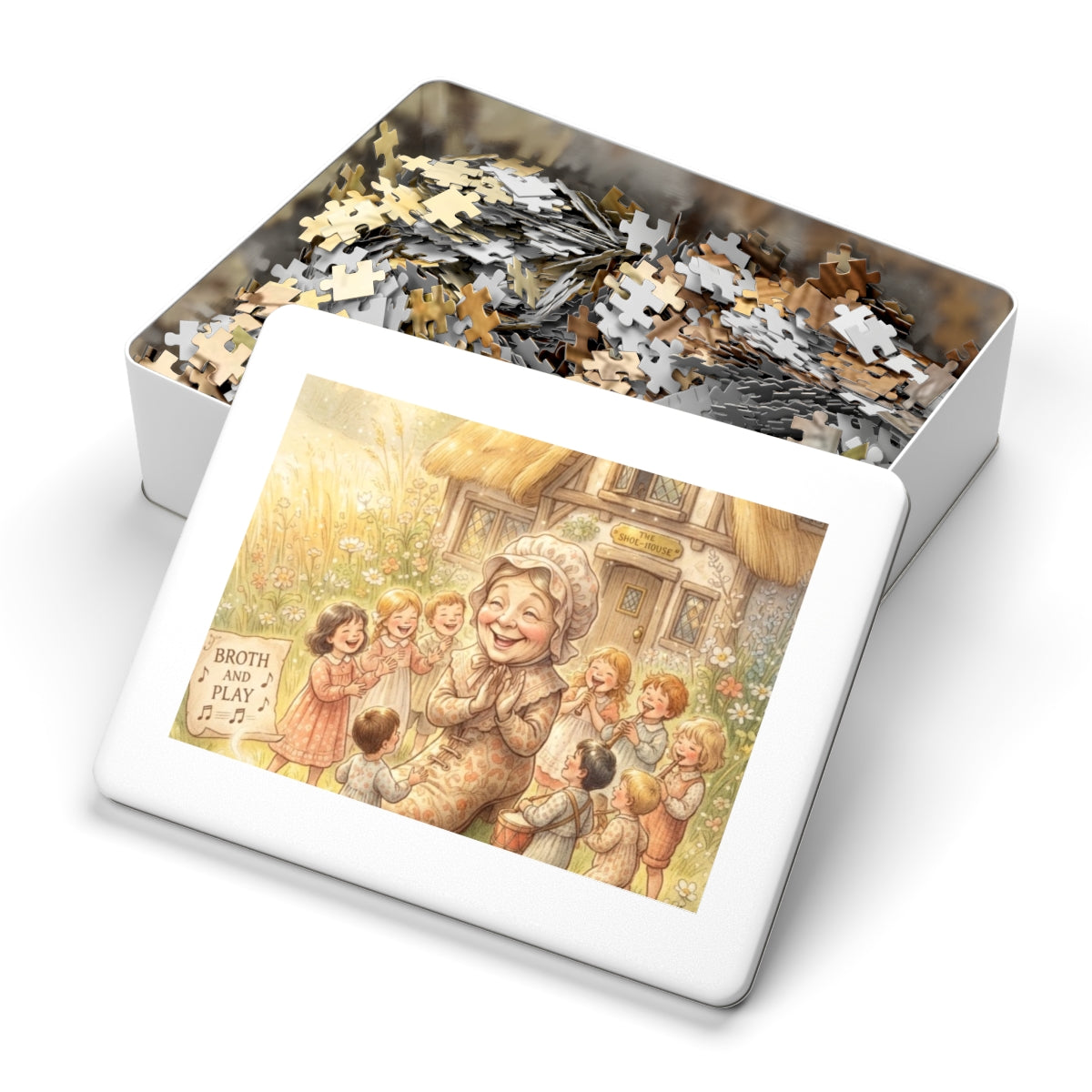 Jigsaw Puzzle with Tin - Fairytale Shoe House (30, 110, 252...