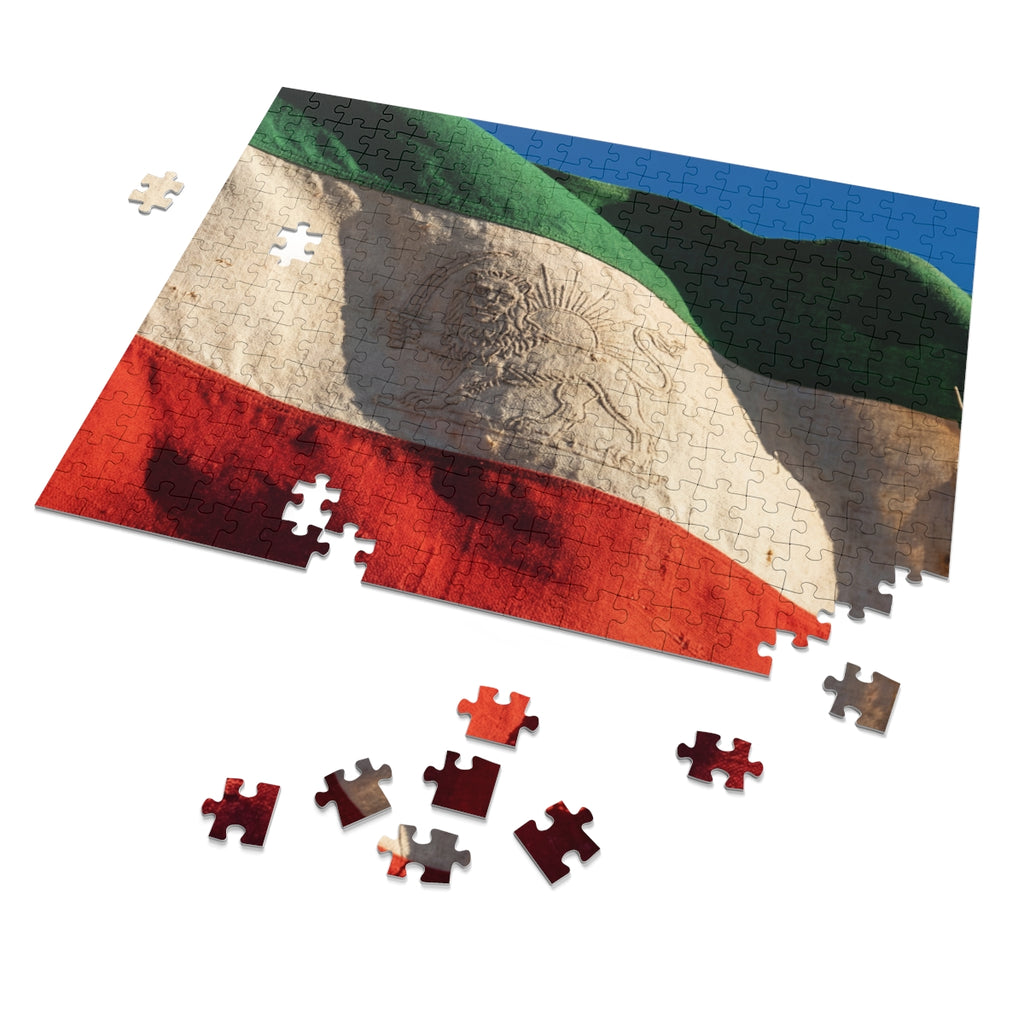 Jigsaw Puzzle with Tin - Flag