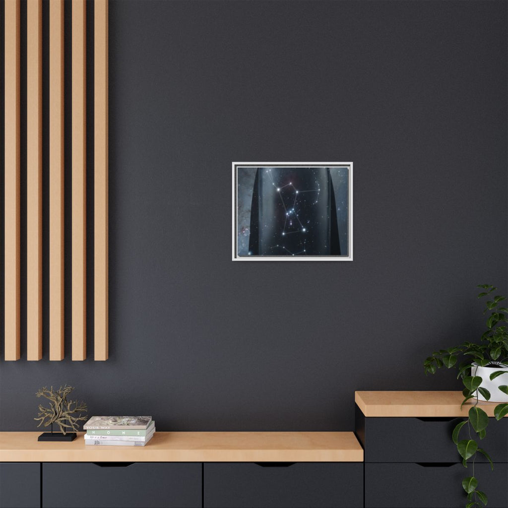 Framed Matte Canvas - Cosmic Sentinel — White / 1.25" (10×8...